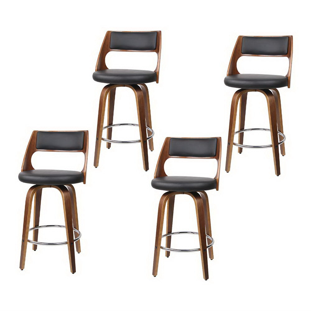 Artiss swivel leather bar stools set of 4 at 65cm height — Allure Home Collections