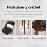 Set of 4 Artiss swivel leather bar stools at kitchen island — Allure Home Collections