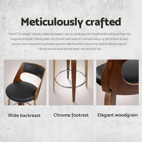 Set of 4 Artiss swivel leather bar stools at kitchen island — Allure Home Collections