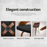 Artiss swivel leather bar stool padded seat close-up — Allure Home Collections