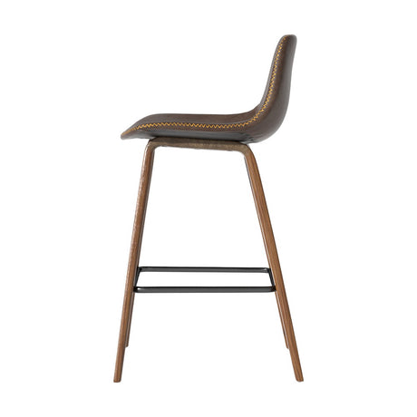 Side profile of Artiss bentwood bar stool showing wooden structure — Allure Home Collections