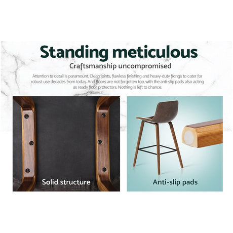 Artiss bentwood bar stool footrest and base detail — Allure Home Collections