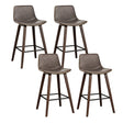 Artiss vintage leather wooden bar stools set of 4 — Allure Home Collections