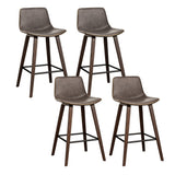 Artiss vintage leather wooden bar stools set of 4 — Allure Home Collections