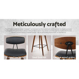 Artiss Bentwood bar stool seat and backrest upholstery close-up — Allure Home Collections