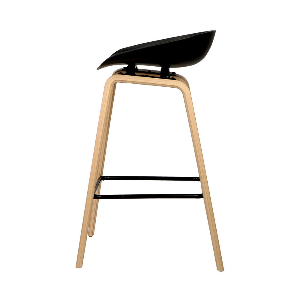 Artiss modern wooden bar stool footrest and base detail — Allure Home Collections