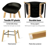 Two Artiss modern wooden bar stools at kitchen island — Allure Home Collections