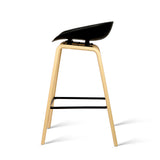 Set of 4 Artiss black wooden bar stools at kitchen island — Allure Home Collections