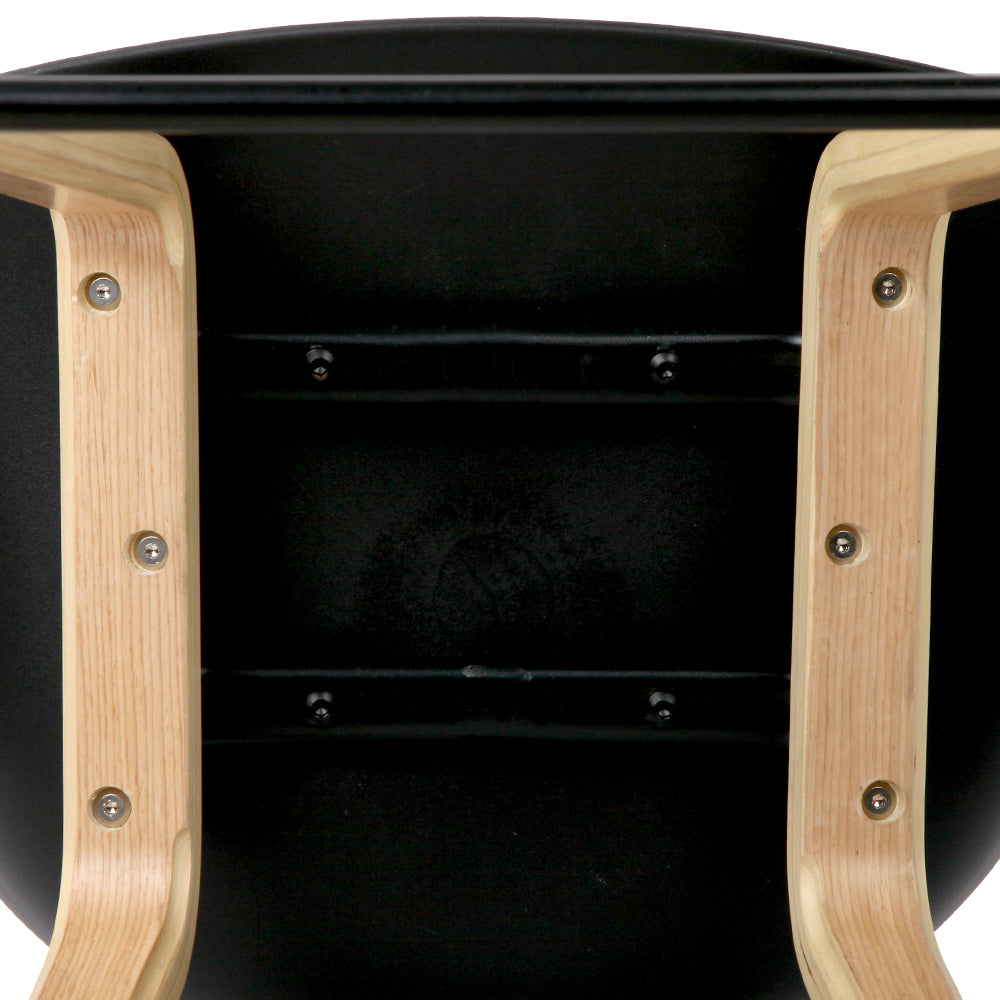 Artiss black wooden bar stool seat close-up — Allure Home Collections