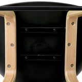 Artiss black wooden bar stool seat close-up — Allure Home Collections