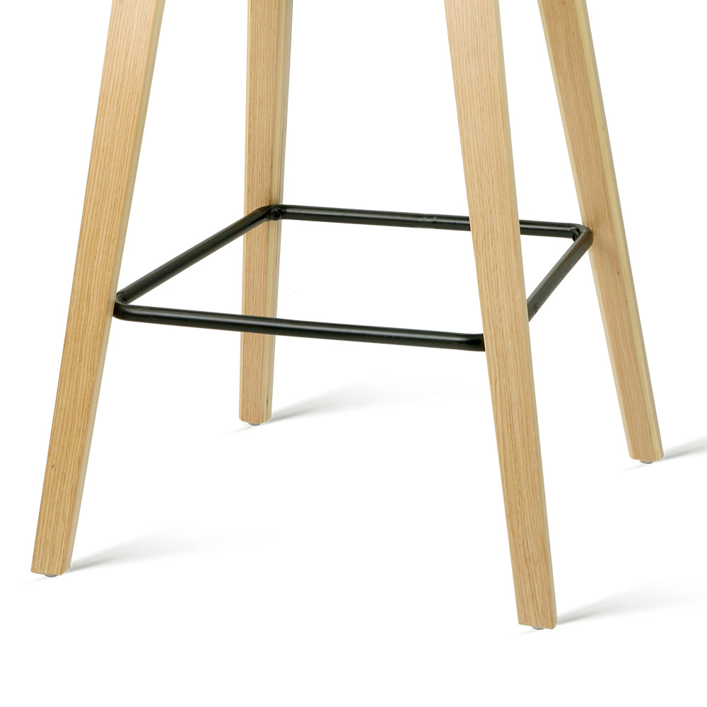 Four Artiss black wooden bar stools in contemporary kitchen setting — Allure Home Collections