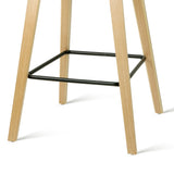 Four Artiss black wooden bar stools in contemporary kitchen setting — Allure Home Collections