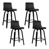 Artiss leather swivel bar stools set of 4 with vintage wooden frame — Allure Home Collections
