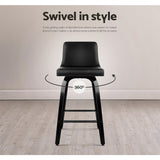 Artiss leather bar stool seat close-up showing leather upholstery — Allure Home Collections
