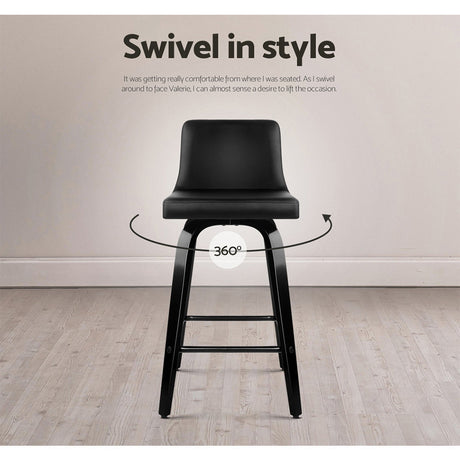 Artiss leather bar stool seat close-up showing leather upholstery — Allure Home Collections