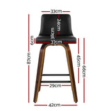 Balcombe walnut swivel wooden bar stool with padded seat in a modern kitchen