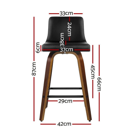 Balcombe walnut swivel wooden bar stool with padded seat in a modern kitchen