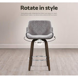 Artiss Velvet Padded Swivel Bar Stool