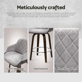 Artiss Velvet Padded Bar Stools - Set of 4