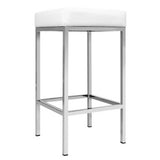 Two Artiss white leather bar stools at kitchen counter — Allure Home Collections