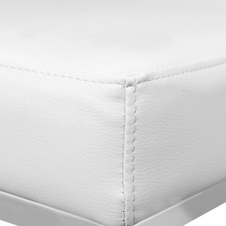 Artiss white leather bar stool seat close-up — Allure Home Collections