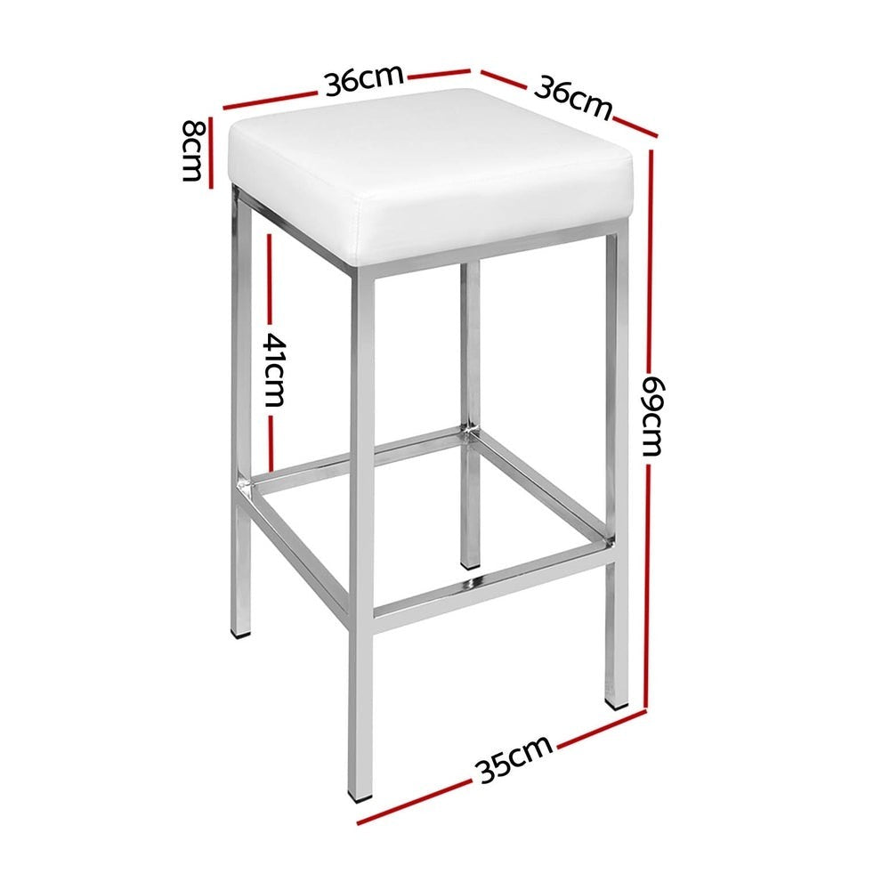 Pearcedale white bar stool in a modern Australian kitchen view 2