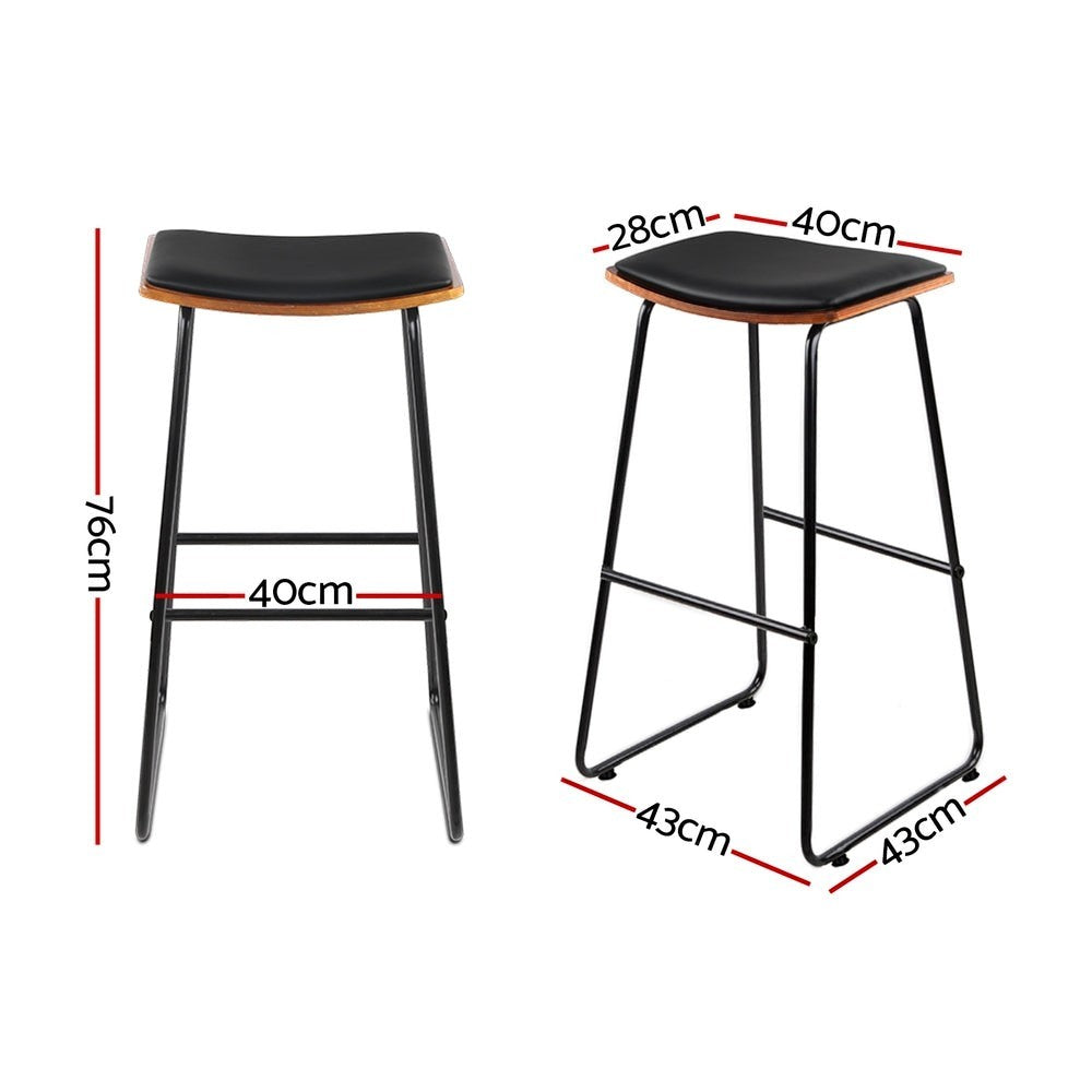 Tyabb black bar stool in a modern Australian kitchen view 2