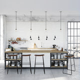 Pair of Artiss metal bar stools in contemporary kitchen — Allure Home Collections
