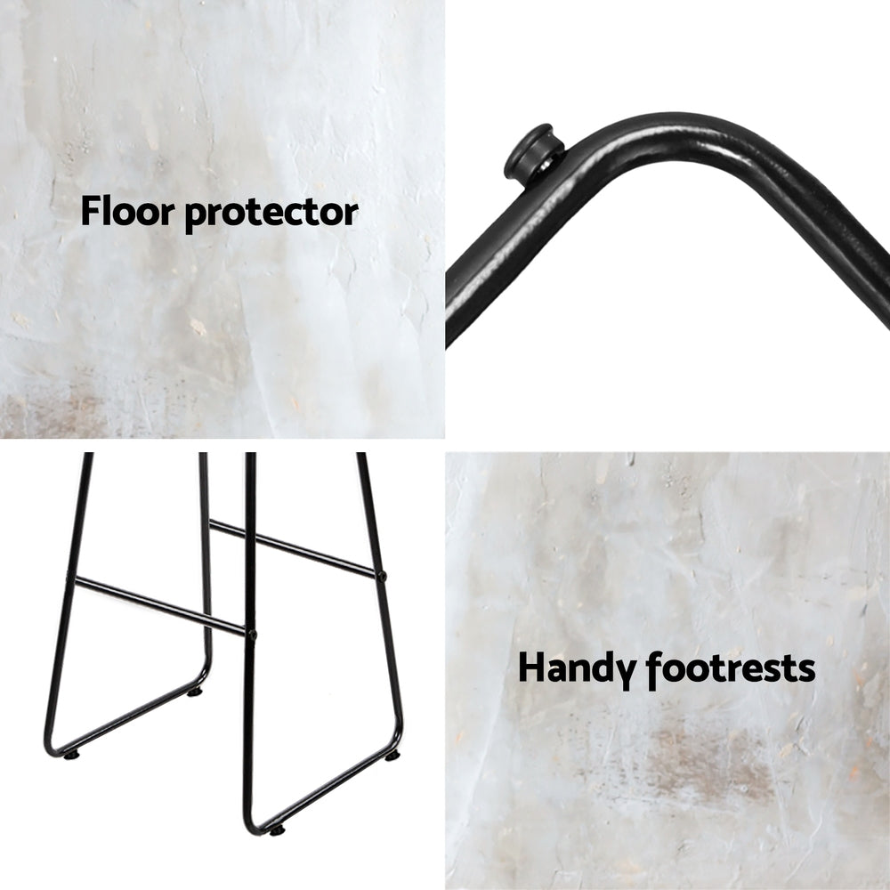 Artiss minimalist metal bar stool footrest and base detail — Allure Home Collections