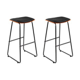 Two Artiss metal bar stools at white kitchen island — Allure Home Collections
