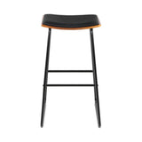Set of 4 Artiss Porter leather bar stools at kitchen island — Allure Home Collections