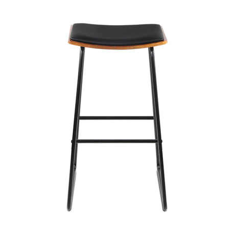 Set of 4 Artiss Porter leather bar stools at kitchen island — Allure Home Collections