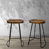 Pair of Artiss industrial tractor seat bar stools in kitchen setting — Allure Home Collections