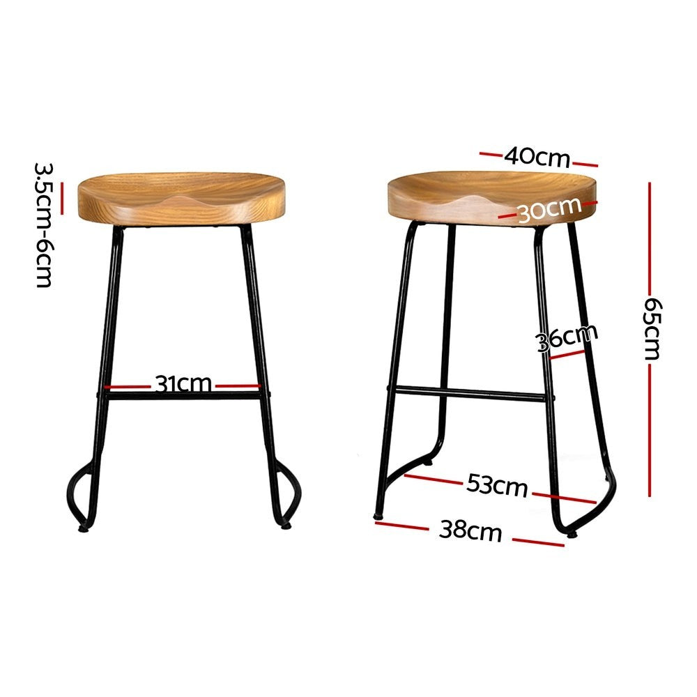 Flinders natural bar stool in a modern Australian kitchen view 2