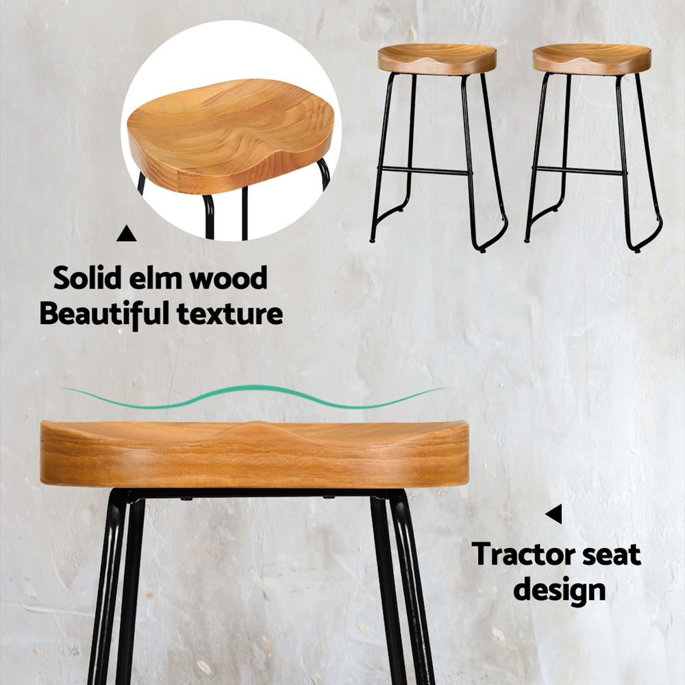 Cape Schanck Tractor Bar Stool, 65cm 2pcs