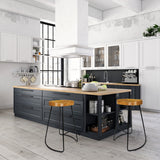 Cape Schanck Tractor Bar Stool, Wooden 75cm 2pcs