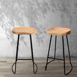 Cape Schanck Tractor Bar Stool, Wooden 75cm 2pcs