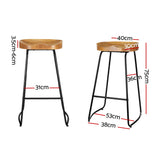 Set of 4 Artiss tractor seat bar stools at kitchen island — Allure Home Collections