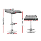 Artiss linen bar stool faux linen seat and chrome gas lift detail — Allure Home Collections