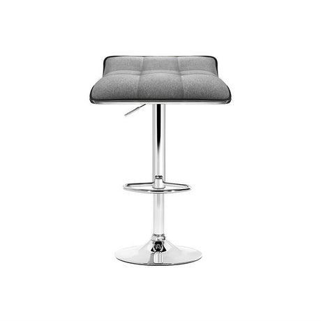 Set of 4 Artiss linen gas lift bar stools at kitchen counter — Allure Home Collections