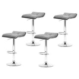 Coronet Bay grey faux linen gas lift swivel bar stool in a modern kitchen