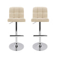 Artiss Noel beige PU leather gas lift bar stools set of 2 — Allure Home Collections