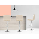 Two Artiss Noel beige bar stools at kitchen counter — Allure Home Collections
