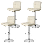 Artiss Beige Leather Gas Lift Bar Stools