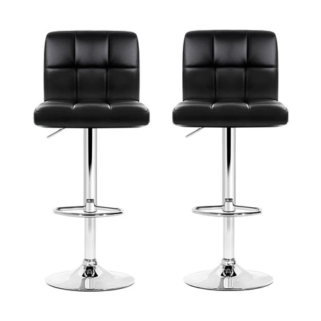 Artiss Noel bar stool beige leather seat and gas lift detail — Allure Home Collections