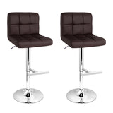 Artiss bar stool patterned backrest and leather seat detail — Allure Home Collections