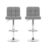 Close up of the sunderland bay gas lift bar stool grey seat and frame
