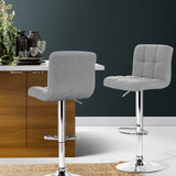 Artiss grey bar stool footrest ring and chrome base detail — Allure Home Collections
