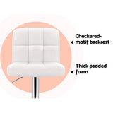 Side profile of Artiss bar stool showing chrome base and gas lift — Allure Home Collections