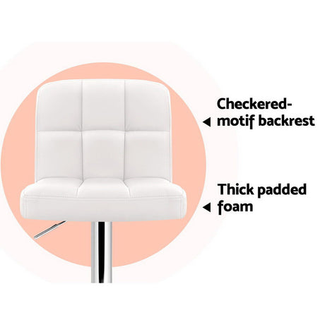 Side profile of Artiss bar stool showing chrome base and gas lift — Allure Home Collections